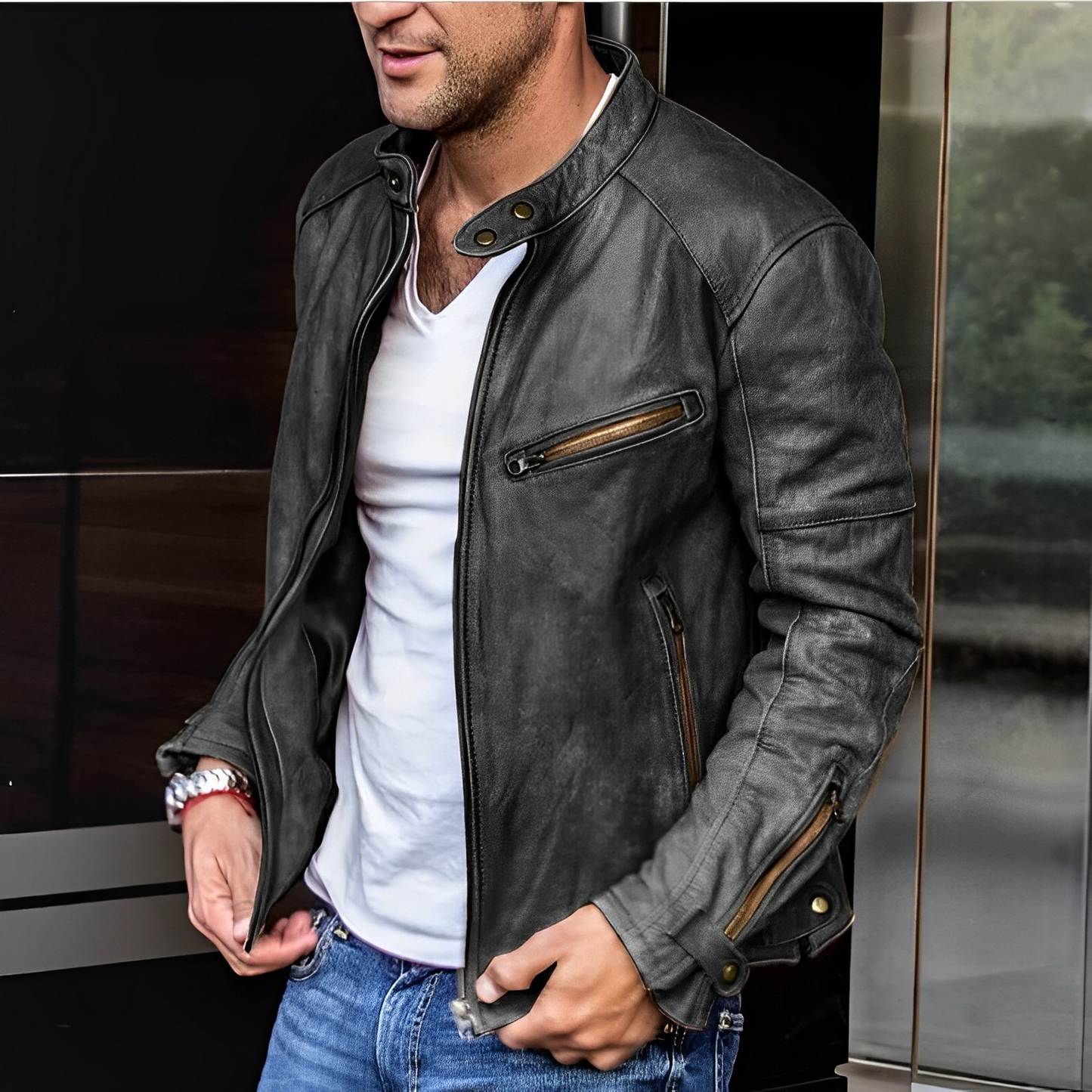 Logan | Men's Classic Leather Jacket
