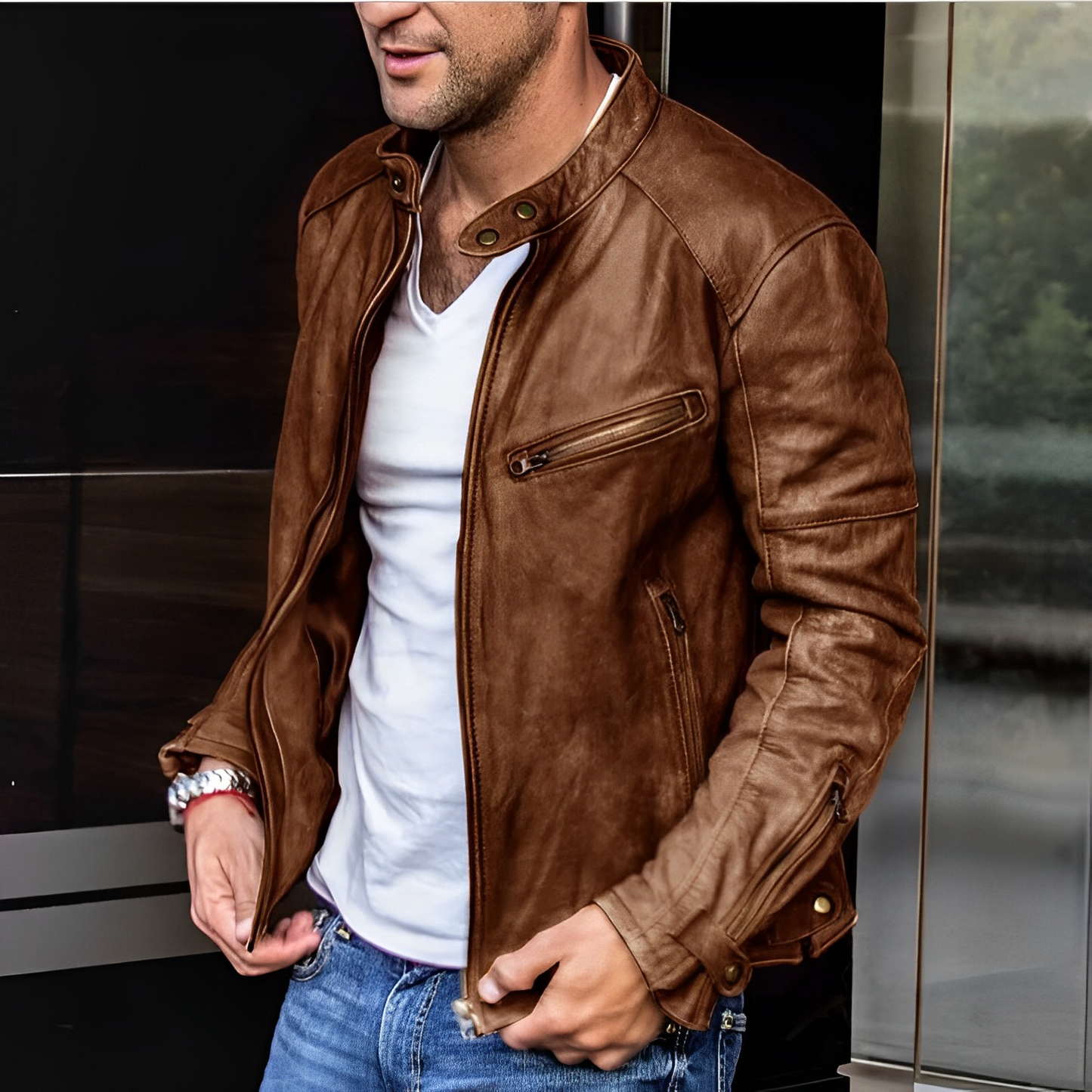 Logan | Men's Classic Leather Jacket