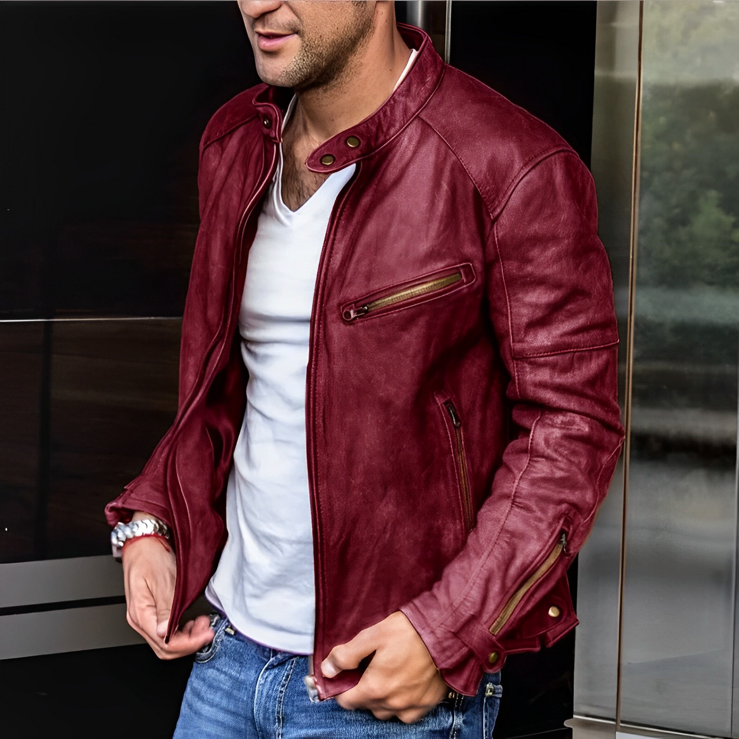 Logan | Men's Classic Leather Jacket